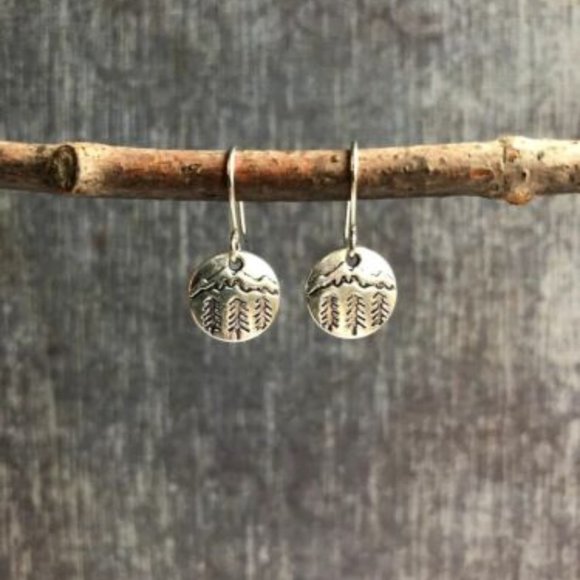 4/$12~Little Forest/Mountain Range Earrings - Picture 3 of 4